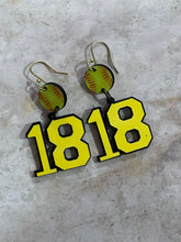 Load image into Gallery viewer, Custom Team Earrings | Custom Player Number  Earrings | Team Color Earrings
