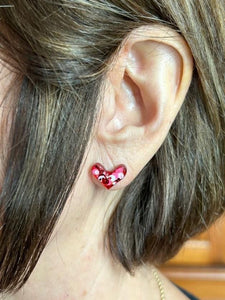 Valentine Heart stud earrings