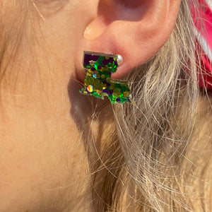 Glitter Louisiana | Mardi Gras | Louisiana | earrings