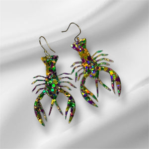 Mardi Gras Louisiana Crawfish Earrings | Mardi Gras | Louisiana | crawfish