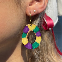 Load image into Gallery viewer, NOLA king cake earrings
