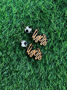 "Show Your Team Spirit: Sports Mom Fan Earrings for the Ultimate Game Day Style!"