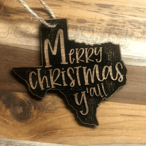 Texas Merry Christmas Y'All Ornament - Original Stiles