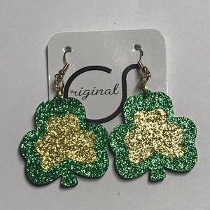Green And Gold Shamrock Earrings - Original Stiles