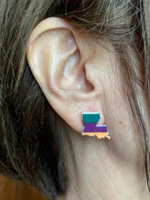 Load image into Gallery viewer, Mardi Gras Louisiana Earrings | Mardi Gras | Louisiana | crawfish
