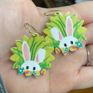 Easter Bunny and Cracked Egg Earrings| Bunny | Louisiana | Easter
