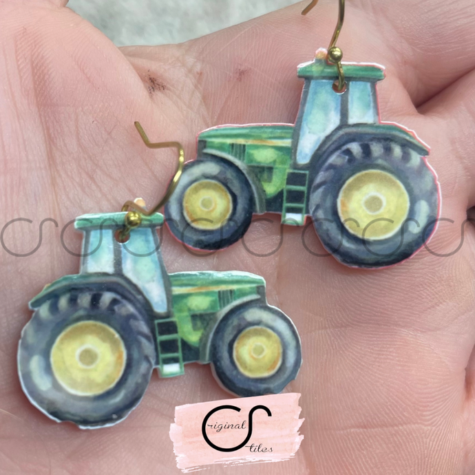 Tractor | Flowers | spring | Dangles