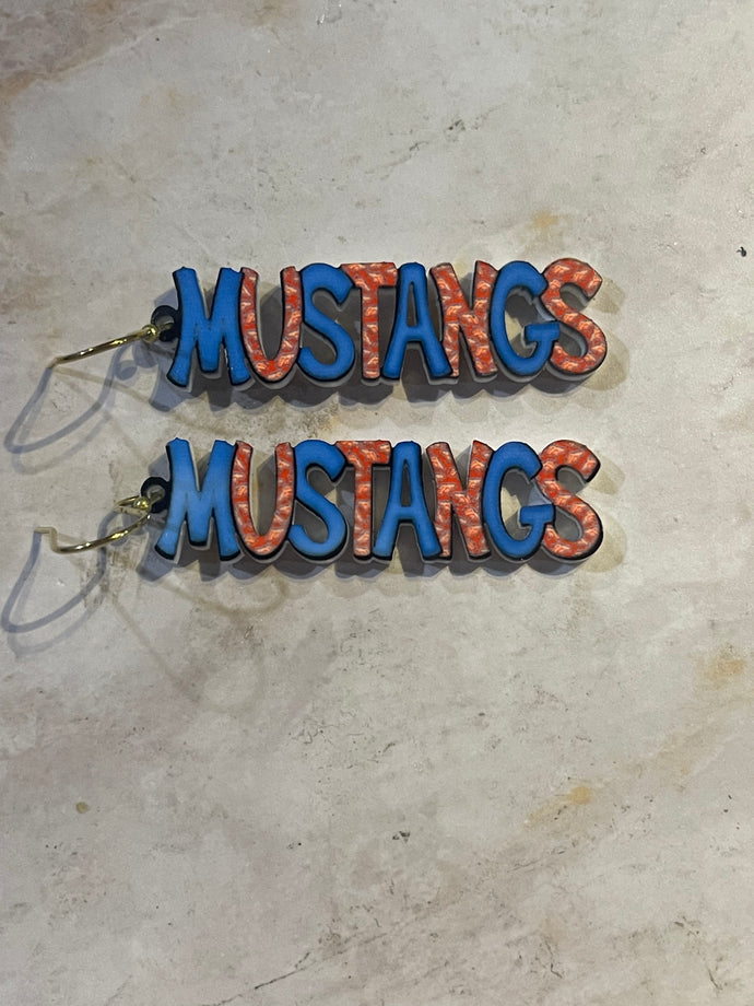 Mustangs | mascot | earrings
