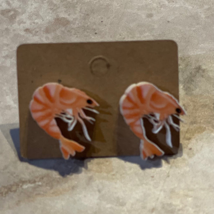 Shrimp earrings -studs