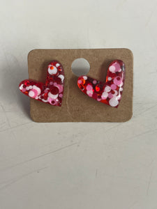 Valentine Heart stud earrings