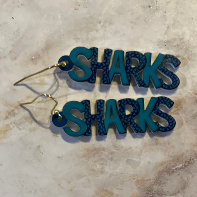 Sharks | mascot | earrings
