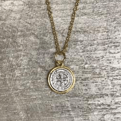 St. Benedict Two Toned Necklace - Original Stiles